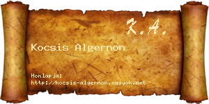 Kocsis Algernon névjegykártya